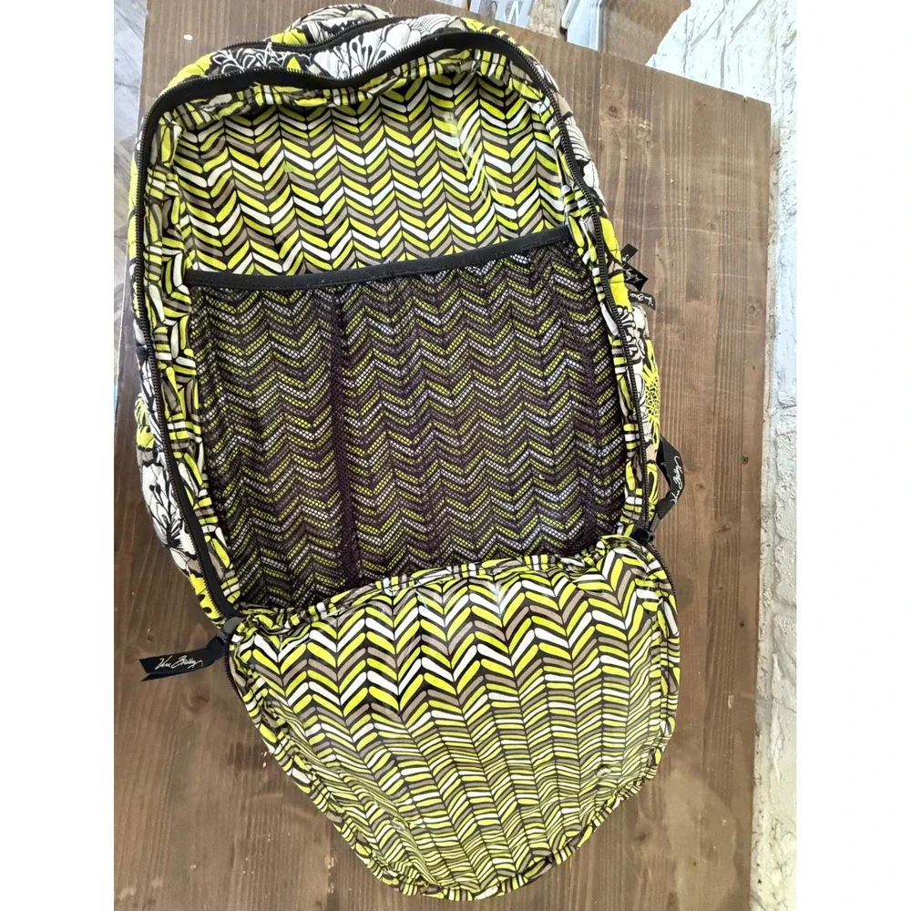 Vera Bradley‎ Backpack DIaperbag Quilted Floral Citron Print Traveler